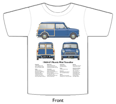 Morris Mini Traveller (Wood) 1960-67 T-shirt Front